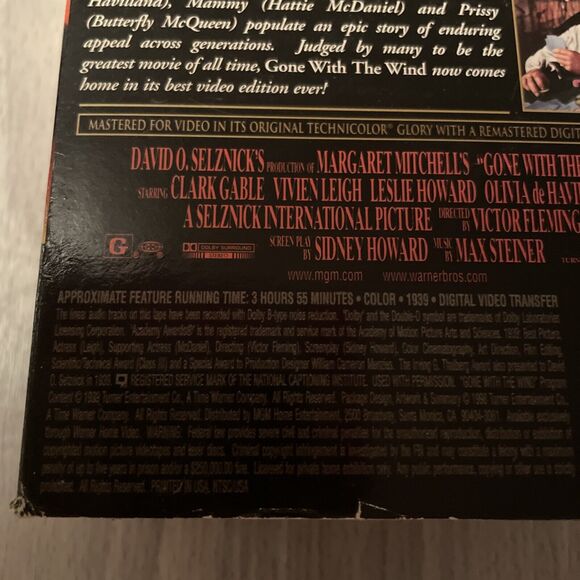 Gone With the Wind (VHS, 1998, Digitally Re-Mastered) - Picture 6 of 11